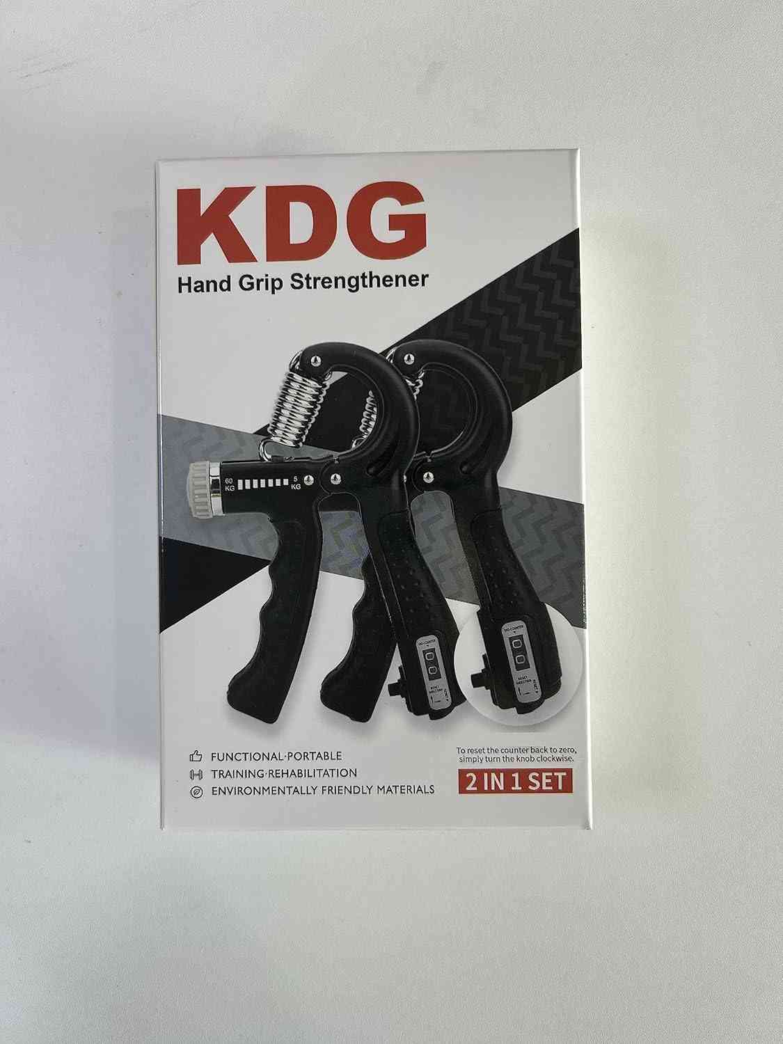 KDG Hand Grip Strengthener 2 Pack Adjustable Resistance