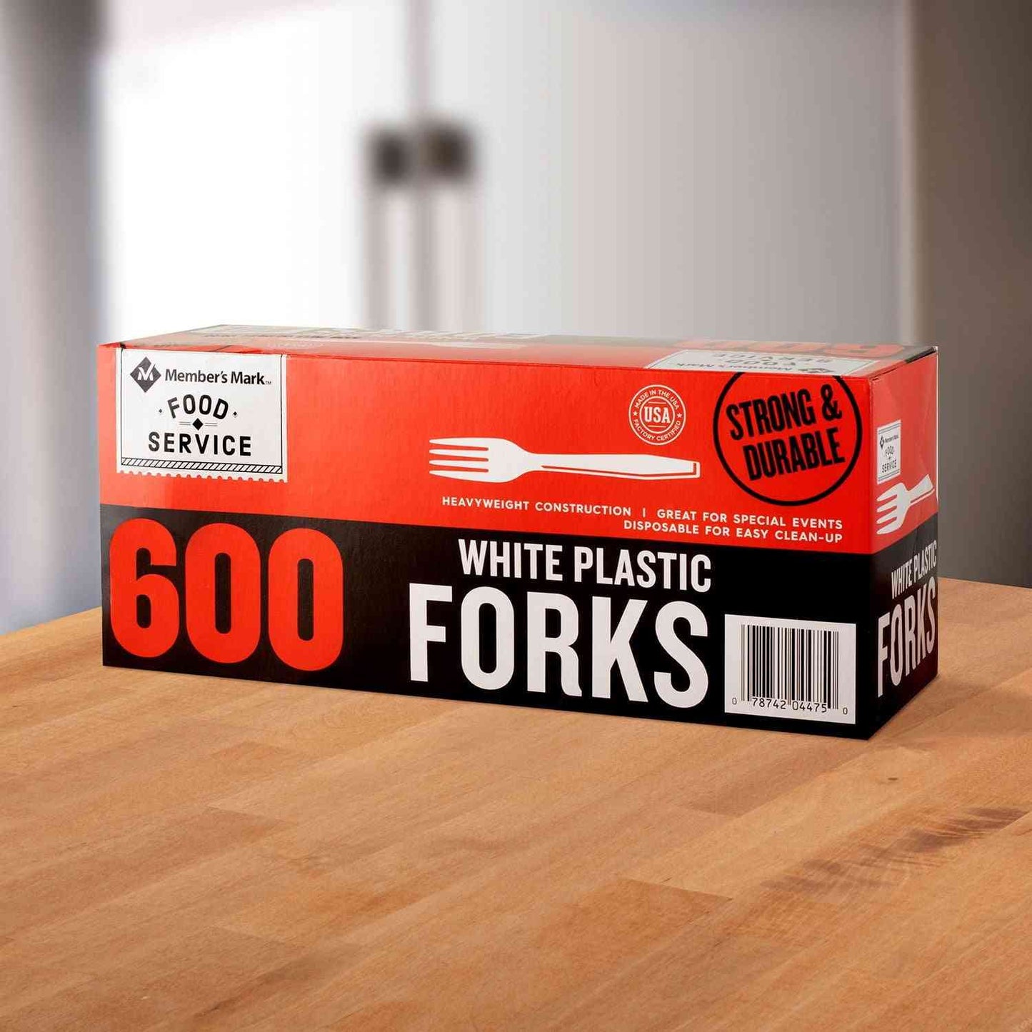 Member's Mark Heavyweight White Plastic Forks, 600 box