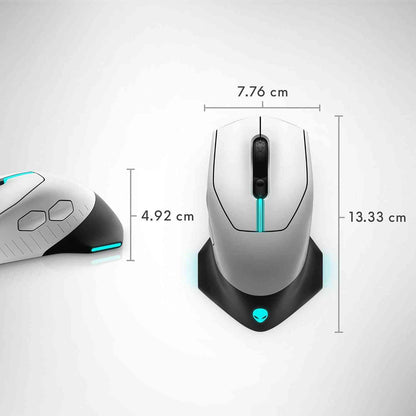 Alienware Wired/Wireless Gaming Mouse AW610M - 16000 DPI, Optical Sensor